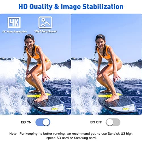 SJCAM C200 Action Camera 4K 24FPS Optical 16MP | Magnetic Body & Hands Free | 6-Axis Gyro Stabilizer | WiFi 2.4 GHZ | Insta Go | Webcam | Video Recording | Mini Vlogging Cam (Black) 5