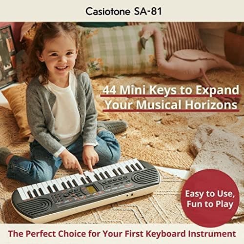 Casiotone Mini Keyboard SA-81 with Piano tones, Black 4