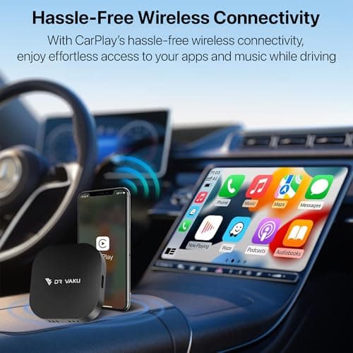 DR VAKU MUSEPRO 2025 Upgraded Wireless CarPlay Adapter, 5-in-1 Apple & Android Auto Device Supports Netflix/YouTube/TF Card, Magic Ai Box for Cars from 2016 & iPhone iOS10+ 4