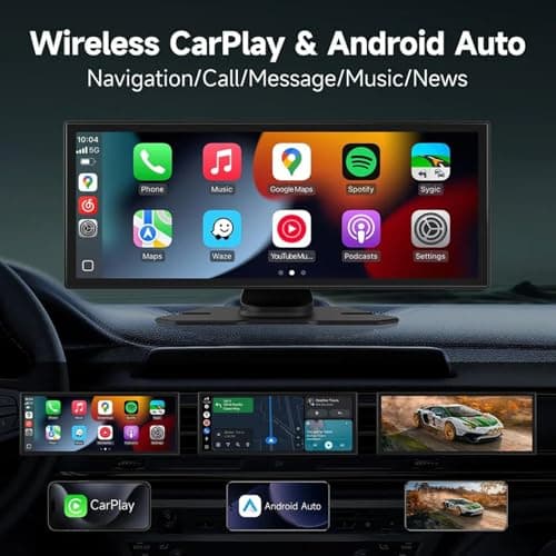 Carlizem Carlizem 11.26 Inch in-Cell HD IPS Touch Screen with HD Dashcam Wireless Carplay & Wireless Android Auto Multimedia Player with Voice Control FM | Bluetooth 5.4 Mirror Link for All Vehicles 2