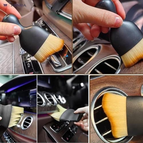 Azaria 5 PCS Microfiber Car Duster Kit - Interior & Exterior Car Cleaning Detailing Tool Scratch & Lint Free, Pollen Removing Extendable Long Handle Duster for Car & Motorcycle car Accessories (A1) 3