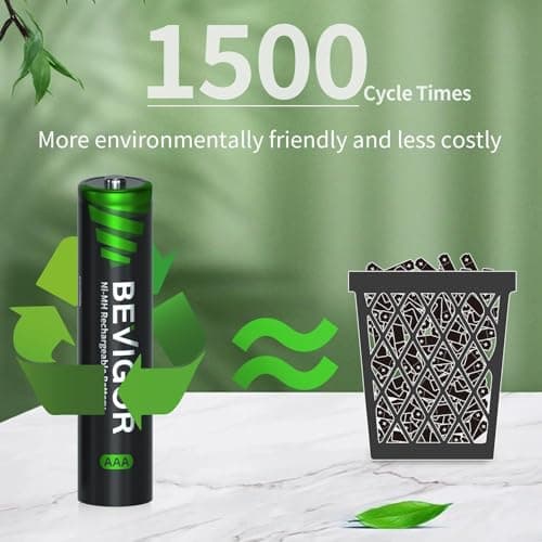 BEVIGOR® AAA Rechargeable Battery 1200 mAh | Ni‑MH 1.2V Low Self Discharge (LSD) | Fast Charge, 5‑Year Lifespan | High Capacity OEM 4‑Pack – 1‑Year Warranty 4