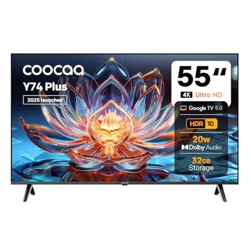 coocaa 138 cm (55 inch) 4K Ultra HD Smart LED Google TV | HDR10 | 20W Powerful Speakers | 55Y74 Plus