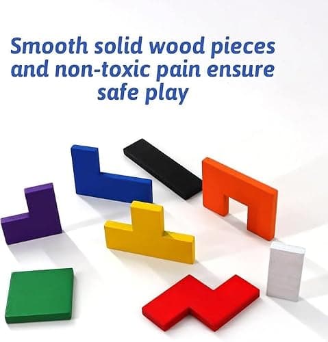 Wooden Russian Block Puzzle for Kids & Adults | Brain Teaser Intelligence Game | Montessori Educational Puzzle for Logical Thinking & Problem Solving | Age 2–10 Years 4