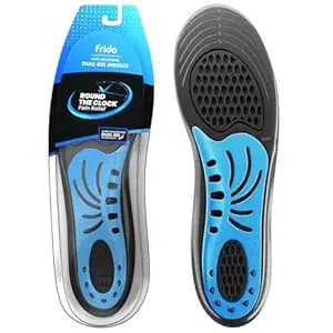 Frido Dual Gel Heavy Duty Trimmable Insoles | For Loose Shoes or Replacing Existing Insoles | Thick Shoe Inserts | Extra Comfort and Support | Proudly Made in India | (Size 5-8 UK) - Pack of 1 Pair