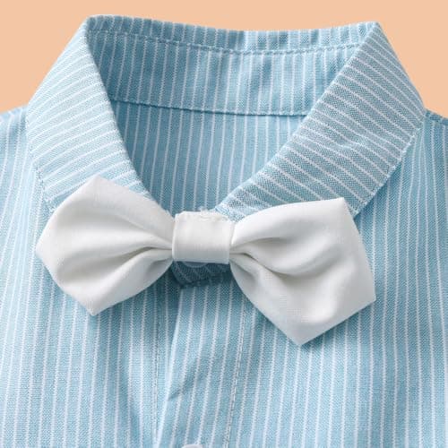 Hoscotch Boys Solid White Full Sleeves Formal Set For Ages(5-6 Years) 3