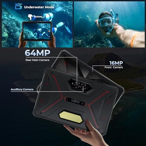 HOTWAV R9 Pro 2025 Rugged Android Tablet 14-2K 11" 20080mAh Waterproof Tablet, 20GB + 256GB/2TB SD Outdoor, 64MP + 16MP Camera IP68 & IP69K / Dual SIM 4G/WiFi 5/Face 5