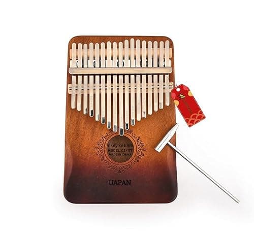 UAPAN Kalimba 17 Keys Thumb Piano with Arm Rest, Peach Blossom Wood Finger Piano