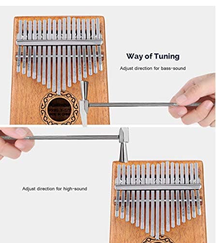 amiciSound Thumb Piano 17 Keys Musical Instrument Kalimba with Engraved Notes, Tuning Hammer and Protective Carry Bag 4