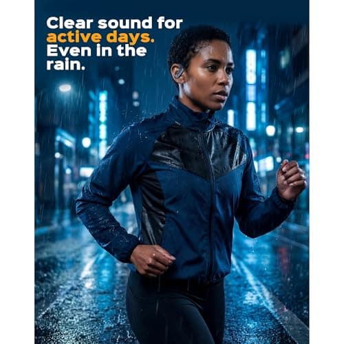 TREBLAB X3-Pro-Wireless Earbuds With Earhooks - 45H Playtime, Aptx, IPX7 Waterproof Earphones For Running & Workout-Sport Bluetooth In Ear Headphones With Charging Case-Built-In Microphone - Black 4