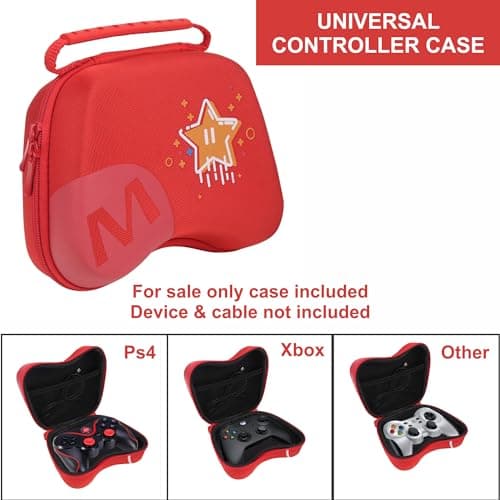 OIVO INDIA Multicolor & Red Universal Travel EVA Game Remote Controller Carrying Case Gaming Accessory Cover Case (Compatible for Xbox One, Xbox, Xbox 360, PS3, PS4, PS5 PS2) (Combo of 2) 5