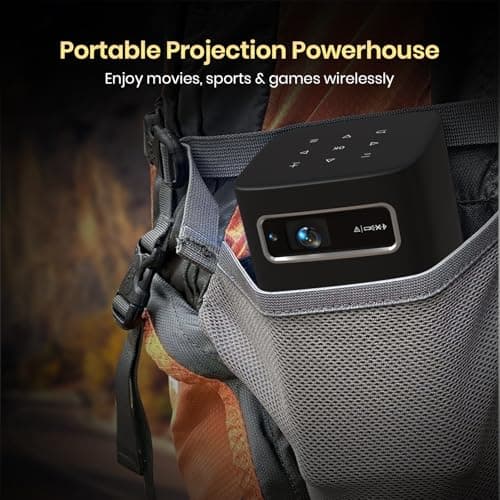 Portronics Pico 13 Rechargeable Smart Projector with Android Based OS, 4K Support, Streaming Apps (Netflix, Prime Video, Hotstar), 3500 Lumens, Keystone Correction, 10 W Speaker, Wi-fi, Bluetooth 2
