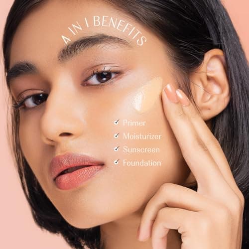 Lovechild Masaba Skip Everything 4-In-1 Blurring Sheer Serum All Skin Tint, Primer, Moisturizer, Sunscreen & Foundation In One, Seamless Coverage With SPF 20, Gossip Girlfriend (Warm Nude) 30Ml 3