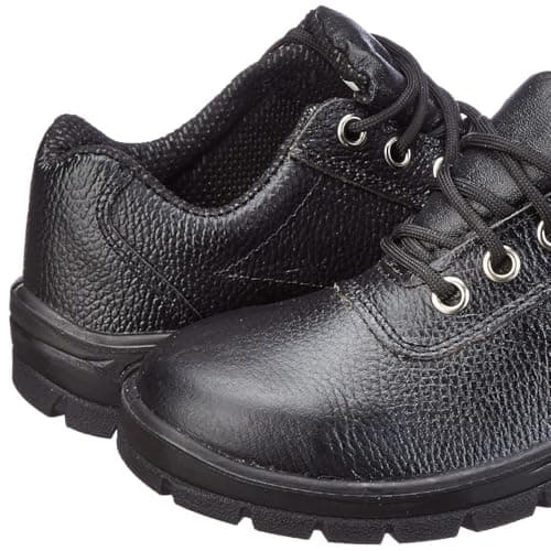 Tiger Men's Low Ankle Steel Toe Safety Shoes, (Black, Leather) (7 UK, UK Footwear Size System, Adult, Men, Numeric, Medium, 7) 3