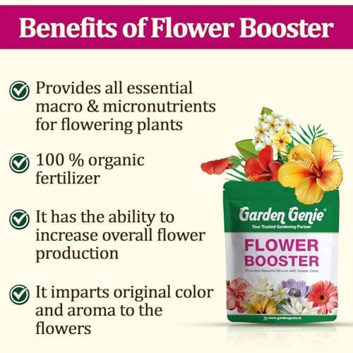 Garden Genie Flower Booster Fertilizer 830g | Organic Fertilizer For Flowering Plants | Fertilizer for Flower Plants | Essential Flowering Fertilizer Powder 3