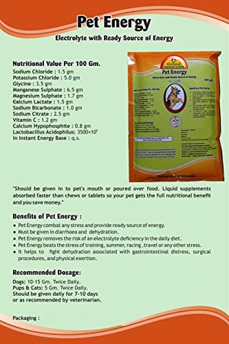 Growel Electral Powder – Electrolytes with Vitamins, Minerals and Probiotics for Dog and Cat – 100 gm. 2