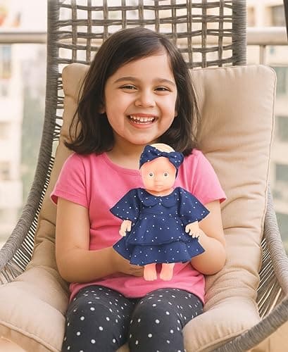 EL FIGO Real Looking Soft Doll for Kids - Baby Doll for Girls with Rotatable Arms & Legs (28 c.m Height) 3
