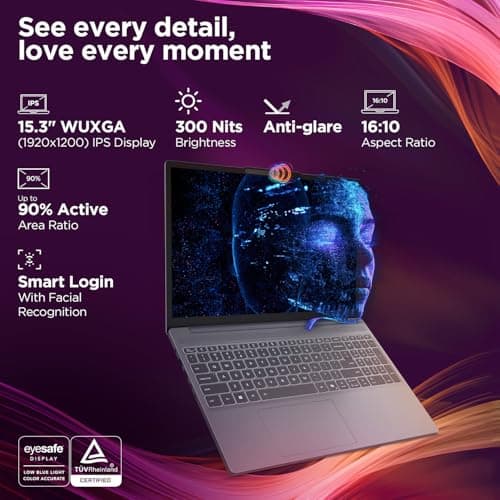 Lenovo IdeaPad Slim 3 13th Gen Core i5-13420H 15.3 inch (38.8cm) WUXGA IPS Laptop (16GB RAM/512GB SSD/Windows 11/Office Home 2024/Top Metal Cover/Backlit Keyboard/1Yr ADP/Grey/1.6Kg), 83K100S3IN 3