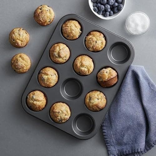 Royals Muffin Tray for Baking, BPA Free Non-Stick Carbon Steel Cupcake Tray, 446°F Heat Resistant & Easy to Clean, Microwave & OTG Oven Safe Cupcake Mould for Baking (12 Cavity) 3