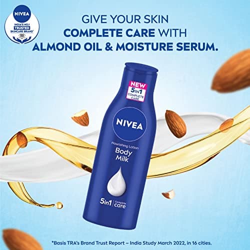 NIVEA Nourishing Body Milk 120ml Body Lotion with Deep Moisture Serum | 48 H Moisturization | With 2X Almond Oil | Smooth and Healthy Looking Skin |For Very Dry Skin (Pack of 2) 4