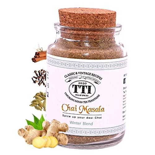 Tea Tops India Winter Chai Masala | Premium Blend curated for Winter Season using 7 Hand-picked Spices from Idukki, Kerala | Blended & Stone pounded to retain Natural oils for a Warm Winter Masala Cha