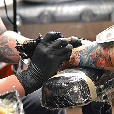 Voblin Black Nitrile Gloves, Next-Gen Smooth Disposable Powder Free Examination Hand Gloves, Multi-Purpose Everyday Usage, Surgical & General Gloves, Pack of 100 (Medium) 5