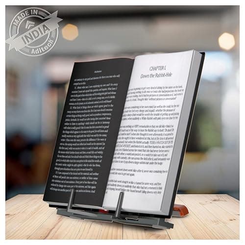EasyRead V2 Adjustable Hands-Free Book Reading Stand | A4 Size with extendable Flaps and Multiple Viewing Angles-Grey 5