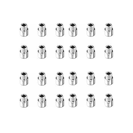brass extension nipple extra heavy 1 Inch Length, 24 Piece Set For Pipe Plumbing, Faucet Extension Shower Nipple, Tap Nipple, Brass Valve Water Tap Extension, Bathroom Accessories