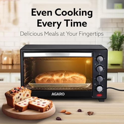 AGARO Marvel 48 Liters Oven Toaster Griller, Motorised Rotisserie and Convection Cake Baking OTG with 3 Heating Mode, (Black) 3