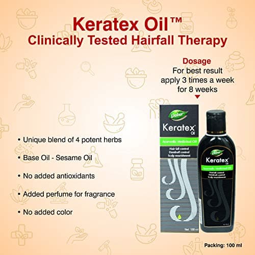 Dabur Keratex Oil Ayurvedic Medicinal Oil Reduces Hairfall, 100 Ml 5