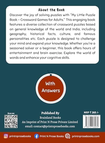 My Little Puzzle Book - Crossword Games for Adults 2