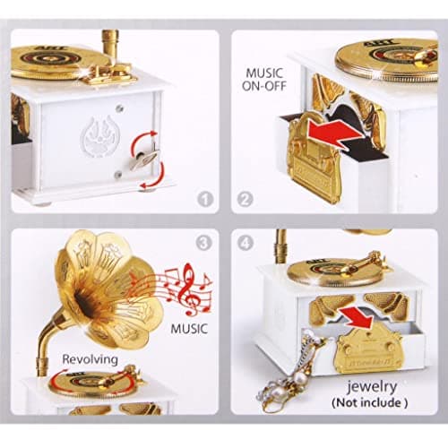 ZOOMELLA Retro Gramophone Design Mechanical Disc Music Box|1970-Now| 1970-Now 4