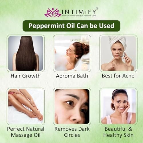 INTIMIFY Peppermint Oil, Peppermint Essential Oil, For Rats, Hair Growth, Cold, For Ants & Insects (30 ml) 4