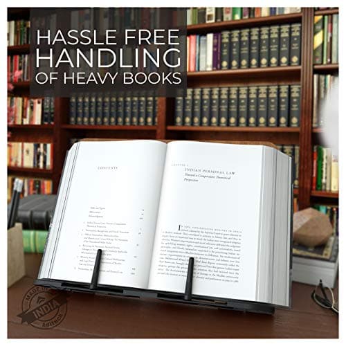 EasyRead Pro Book Reading Stand Holder with Adjustable Angles for School Office Home,Lightweight Portable for Books Enjoy Hands Free Reading.Good for Gifting(42.4cmsX30.8cms)Transparent with Grey Base 2