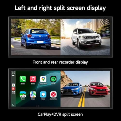 Carlizem Carlizem 11.26 Inch in-Cell HD IPS Touch Screen with HD Dashcam Wireless Carplay & Wireless Android Auto Multimedia Player with Voice Control FM | Bluetooth 5.4 Mirror Link for All Vehicles 4