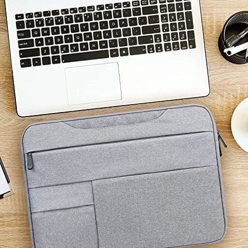 Dynotrek Kindle 11.6 12.9 inch Tablet Laptop Sleeve Case Cover Pouch Handbag with Handle Compatible for Most Apple Samsung Microsoft HP Asus Lenovo Asus Acer Dell, Denim Grey 4