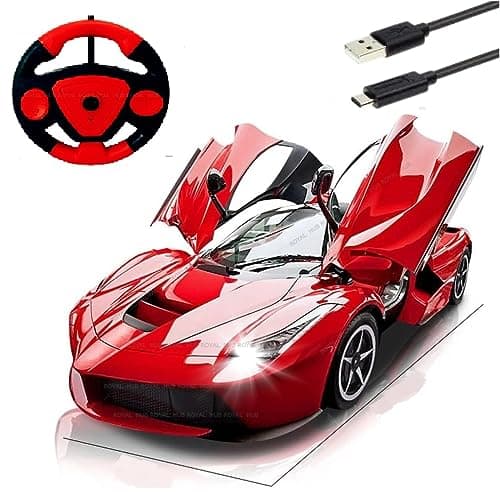 Royal Hub Sensor Remote Control Sports Car with Openable Doors High Performance RC Car with Led Lights for Kids Super Sports CAR for Kids High Speed RC Car Toy Big Size 3-10 Years Old boy and Girls 3