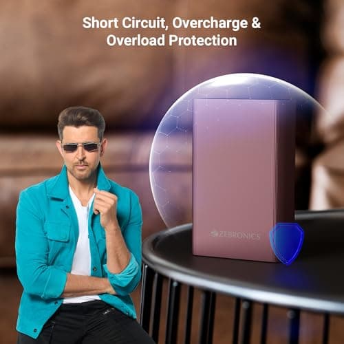 ZEBRONICS EnergiTank 20MR1, Metal Power Bank, 20000 mAh, 22.5W Super Fast Charging PD 3.0 (PPS), Dual Type C & USB Port, LED Indicator, for iPhone, Android, Tablets, Airpods (Raspberry) 5