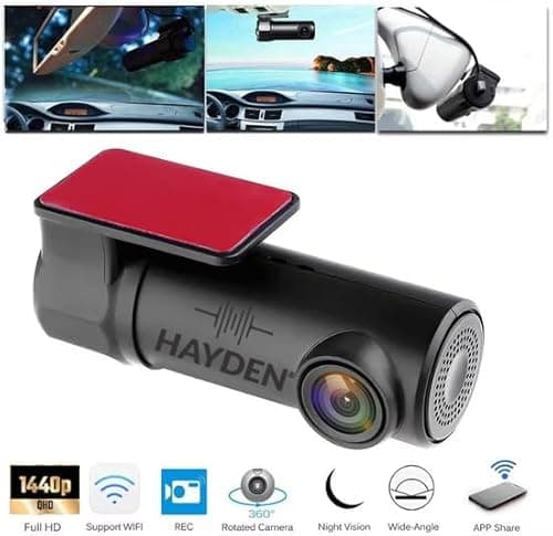 HAYDEN X1 Car Dash Camera 4K QHD 1440p Metal Body Car Dash Cam Front | 4MP, 170° Wide Angle, Night Vision, WiFi, G-Sensor | Supports up to 1TB SD Card (Card Not Included) 2
