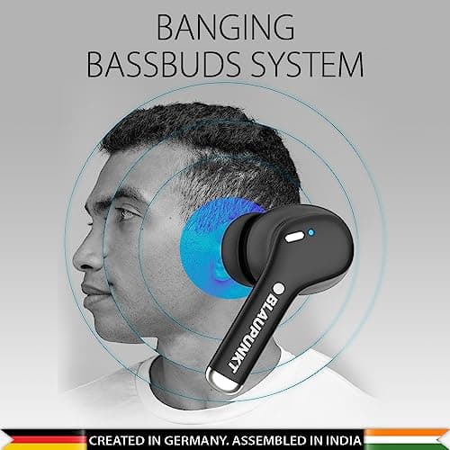 Blaupunkt Newly Launched Btw100 Xtreme Truly Wireless Bluetooth Earbuds I 99H Playtime* I Quad Mic I Crispr Enc Tech I Gaming Mode I Turbovolt Charging I Bt Version 5.3 (Black),in-Ear 4