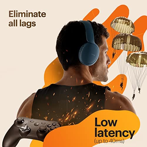Noise Two Wireless On Ear Headphones with 50 Hours Playtime, Low Latency(up to 45ms), 4 Play Modes, Dual Pairing, BT v5.3 (Serene Blue) 4
