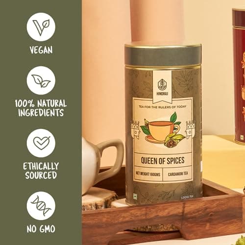 House of Hindraj Queen of Spices Elaichi Masala Tea Loose Leaves 180 g Aromatic Kadak Chai with Cardamom Rich Spiced Flavor, Natural Cold Relief, Caffeine-Free 3