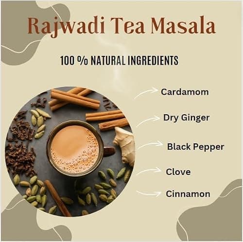 JAWAI RAJWADI TEA MASALA | Chai Masala | Masala Tea | Spiced Tea | Immunity Booster | Helps in Cold & Cough | 100% Natural Spices |Made with Cardamom, Ginger, Black Pepper, Cinamom & Clove (100 Grams) 3