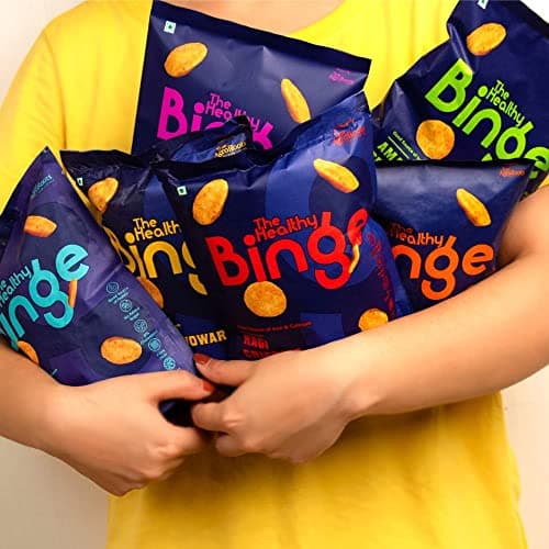 The Healthy Binge| Try Them All Pack| Baked not Fried Chips| As seen on Shark Tank India| Healthy Snacks| 0% Cholesterol| High Protein & Fiber | No MSG| Pack of 7 4