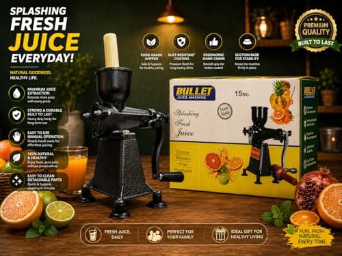 Bullet Aluminium Hand Juicer Machine, 15 No. Hand Muller Grinder 4