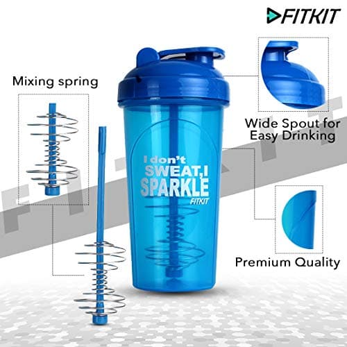 Fitkit Plastic Classic Bottle Shaker 700 Ml Blue, Set of 1 5