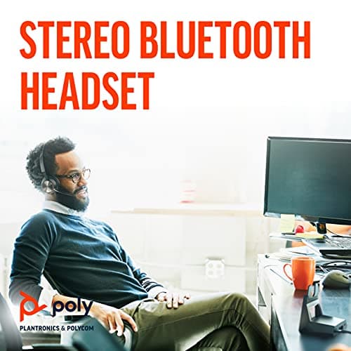 Plantronics Poly-Voyager Focus 2 Office Usb-A ()-Dual-Ear (Stereo) Bluetooth Headphones With Boom Mic-Usb-A Pc/Mac/Desk Phone Compatible-Active Noise Canceling-Works With Teams, Zoom & More-On Ear 2