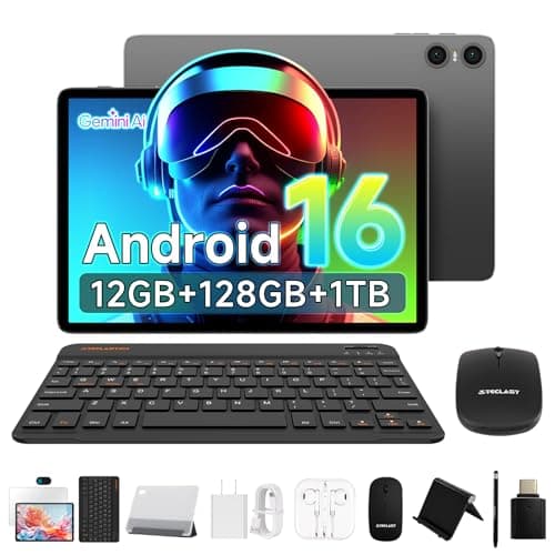 TECLAST P30 10.1 Inch Tablet Android 14, 12GB RAM, 128GB ROM (Expandable to 3TB), 2GHz Octa-Core T606, Silver