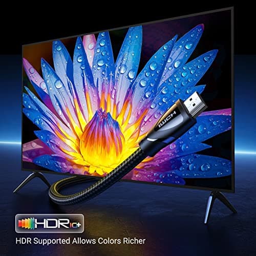 UGREEN 8K HDMI Cable Ultra HD High Speed 48Gbps HDMI 2.1 8K 60Hz Support Dynamic HDR, Dolby Vision, eARC, Compatible for Xbox One, Nintendo Switch, PS4 Pro, Samsung TV, Roku, Nylon Braided (6FT) 4