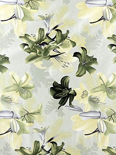 Home Sizzler 3D Flower 1 Piece Green Window Curtain, 5 feet 4